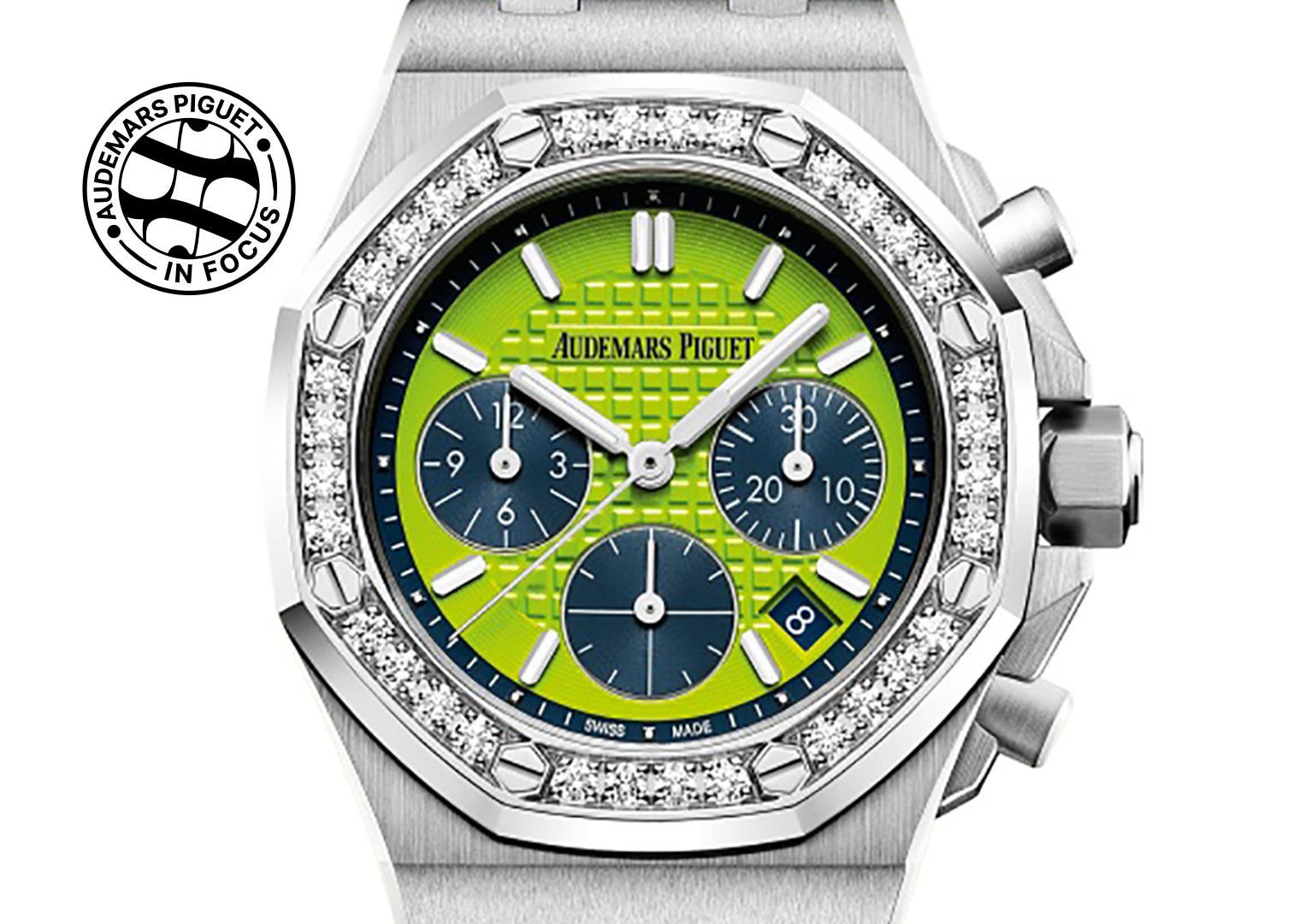 The aptly named Funky Colours collection includes this model with lime green dial