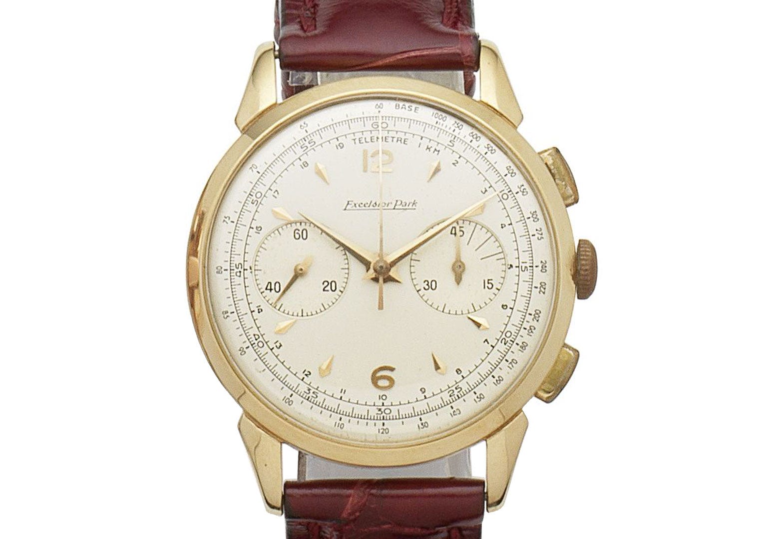 Excelsior Park's beautiful chronographs are highly collectable. Image courtesy of Bonhams. 